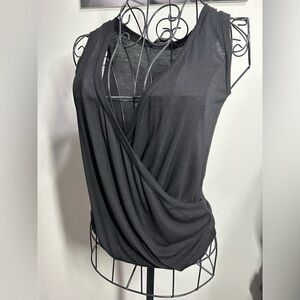 All‎ Saints Crossover Black Sleeveless Top